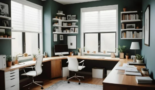 Small office furniture ideas featuring space-saving desks, ergonomic chairs, and smart storage solutions