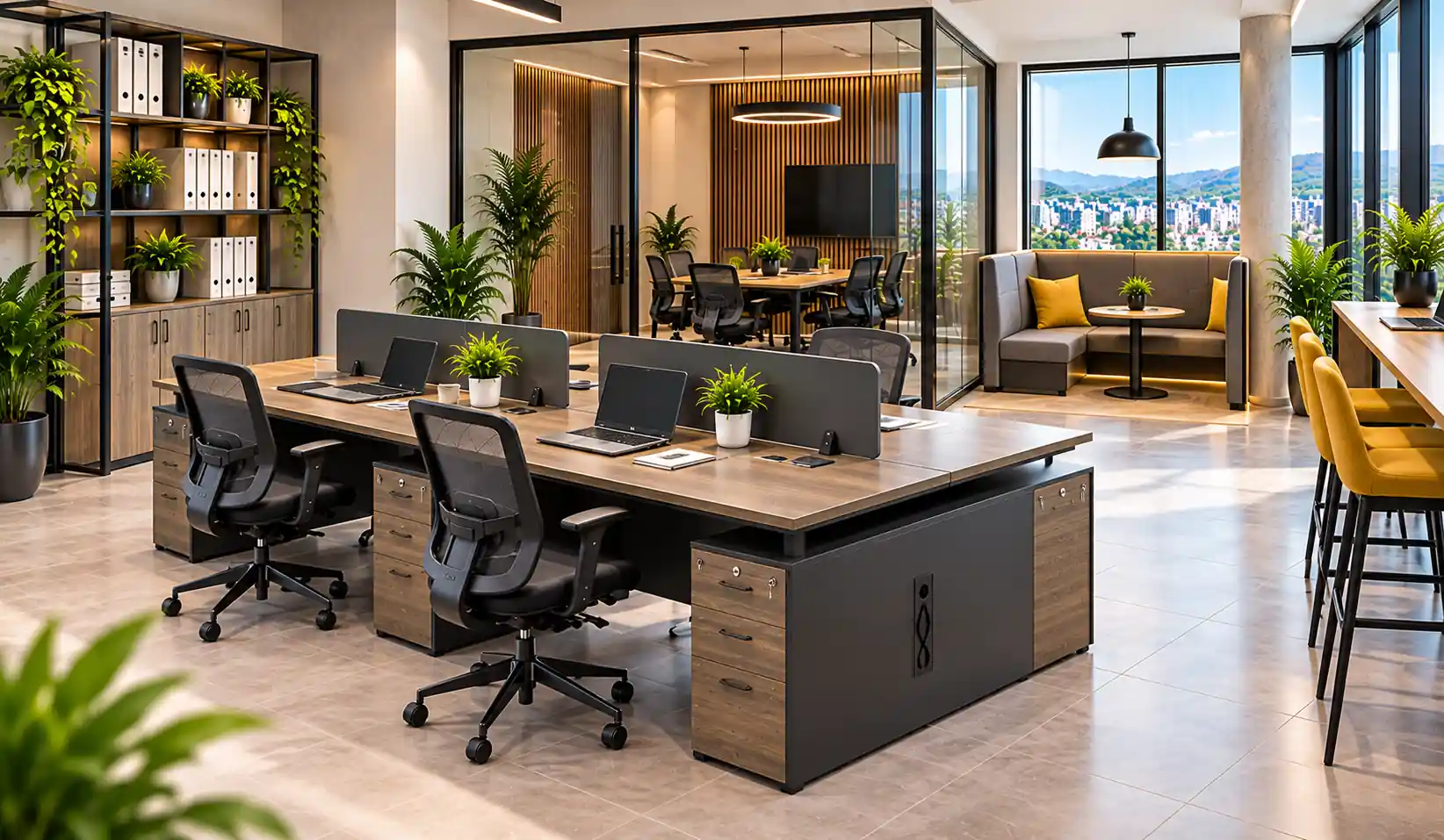 Bright Modern Coworking Office Interior